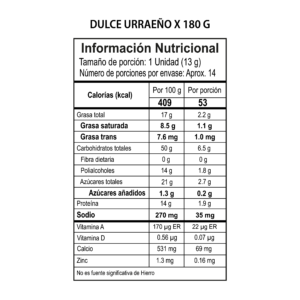 Dulce con leche- Urraeño x 180g - Imagen 2