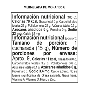 Mermelada de Mora x 135g - Imagen 2
