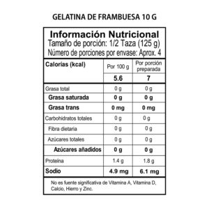 Gelatina de Frambuesa x 10 g - Imagen 2