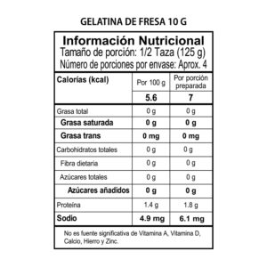 Gelatina de Fresa x 10 g - Imagen 2