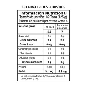 Gelatina de Frutos Rojos x 10 g - Imagen 2